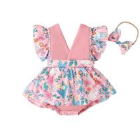 Fashion Rabbit Flower Cotton Polyester Baby Rompers main image 5