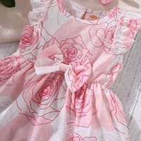 Cute Flower Polyester Girls Dresses main image 3