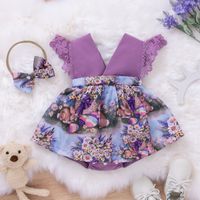 Fashion Flower Bow Knot Cotton Polyester Baby Rompers main image 4