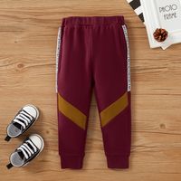 Fashion Color Block Cotton Spandex Boys Pants sku image 15