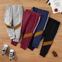 Fashion Color Block Cotton Spandex Boys Pants main image 1