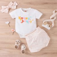 Cute Letter Cotton Polyester Girls Clothing Sets main image 6