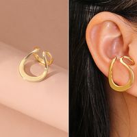 Wholesale Jewelry Fashion C Shape Tassel Heart Shape Alloy Artificial Pearls Rhinestones Gold Plated Inlay Ear Clips sku image 8