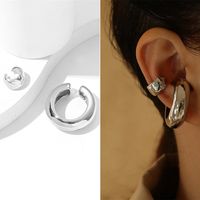 Wholesale Jewelry Fashion C Shape Tassel Heart Shape Alloy Artificial Pearls Rhinestones Gold Plated Inlay Ear Clips sku image 13