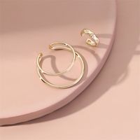 Wholesale Jewelry Fashion C Shape Tassel Heart Shape Alloy Artificial Pearls Rhinestones Gold Plated Inlay Ear Clips sku image 5