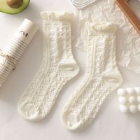 Women's Sweet Heart Shape Bow Knot Polyester Cotton Polyester Crew Socks A Pair main image 3