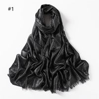 Women's Fashion Solid Color Rayon Cotton Linen Scarves sku image 1