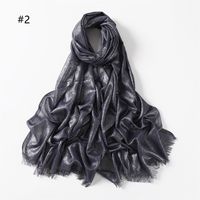 Women's Fashion Solid Color Rayon Cotton Linen Scarves sku image 2