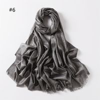 Women's Fashion Solid Color Rayon Cotton Linen Scarves sku image 6