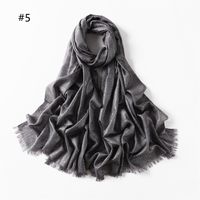 Women's Fashion Solid Color Rayon Cotton Linen Scarves sku image 5
