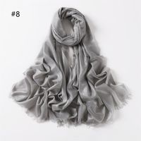 Women's Fashion Solid Color Cotton Shawls sku image 7