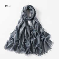Frau Mode Einfarbig Rayon Baumwolle Leinen Schals sku image 10