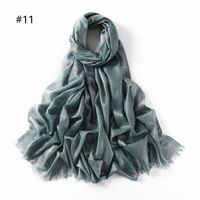 Women's Fashion Solid Color Rayon Cotton Linen Scarves sku image 11