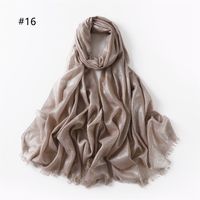 Women's Fashion Solid Color Rayon Cotton Linen Scarves sku image 13