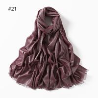 Women's Fashion Solid Color Cotton Shawls sku image 20