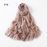 Women's Fashion Solid Color Rayon Cotton Linen Scarves main image 4