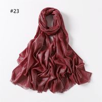 Frau Mode Einfarbig Rayon Baumwolle Leinen Schals sku image 20