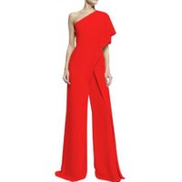 Women's Daily Sexy Solid Color Full Length Ruffles Casual Pants Jumpsuits main image 4