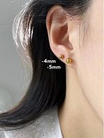 Fashion Geometric Titanium Steel Ear Studs 1 Pair sku image 1