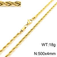 Stainless Steel Titanium Steel 18K Gold Plated Casual Simple Style Plating Solid Color Necklace sku image 13