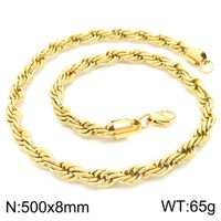 Stainless Steel Titanium Steel 18K Gold Plated Casual Simple Style Plating Solid Color Necklace sku image 27