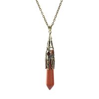 Casual Simple Style Hexagon Prism Crystal Agate Pendant Necklace Long Necklace In Bulk sku image 8