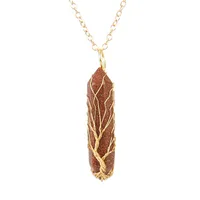 Retro Rhombus Crystal Copper Plating Pendant Necklace 1 Piece sku image 22