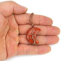 Simple Style Moon Tree Natural Stone Copper Pendant Necklace In Bulk main image 2