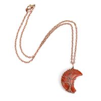 Simple Style Moon Tree Natural Stone Copper Pendant Necklace In Bulk main image 4