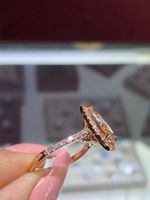 1 Piece Fashion Water Droplets Alloy Plating Inlay Artificial Gemstones Women's Rings main image 3