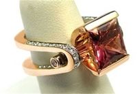 Fashion Square Alloy Inlay Artificial Gemstones Women's Rings sku image 3