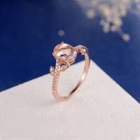 Fashion Flower Alloy Inlay Artificial Gemstones Women's Rings sku image 3