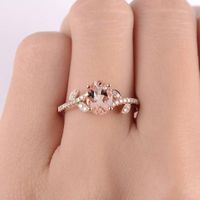 Fashion Flower Alloy Inlay Artificial Gemstones Women's Rings main image 5