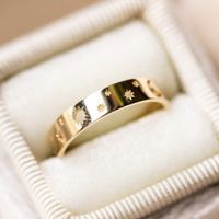 1 Piece Fashion Star Moon Alloy Plating Hollow Out Unisex Rings main image 1