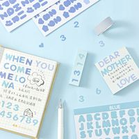 Yuezhen Candy Color Letter Stickers Cute Graffiti Color Decoration Adhesive Label Painter Journal Diary Accessories main image 3
