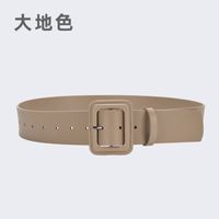 Casual Solid Color Leather Buckle Women's Leather Belts 1 Piece sku image 39