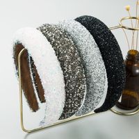 1 Korean Style Fashionable Wide-brimmed Sponge Shiny Headband main image 1