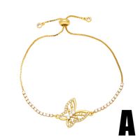 Simple Style Moon Butterfly Copper Plating Artificial Pearls Zircon Bracelets 1 Piece main image 5