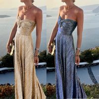Women's Regular Dress Elegant Strapless Zipper Backless Sleeveless Solid Color Maxi Long Dress Daily main image 4