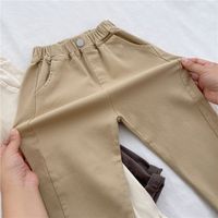 Casual Color Sólido Algodón Pantalones Para Niños main image 5