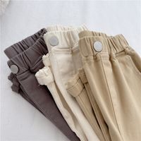 Casual Color Sólido Algodón Pantalones Para Niños main image 4