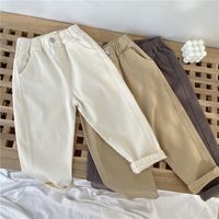 Casual Solid Color Cotton Boys Pants main image 1