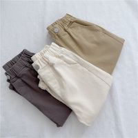 Casual Color Sólido Algodón Pantalones Para Niños main image 3
