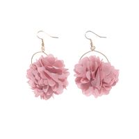 1 Pair Fashion Flower Cloth Plating Women's Drop Earrings main image 5