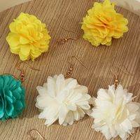 1 Pair Fashion Flower Cloth Plating Women's Drop Earrings main image 4