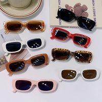Cute Solid Color Pc Round Frame Square Oval Frame Full Frame Kids Sunglasses main image 2