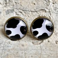 1 Pair Fashion Color Block Inlay Iron Glass Stone Ear Studs sku image 4