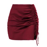 Summer Sexy Solid Color Polyester Above Knee Skirts main image 2