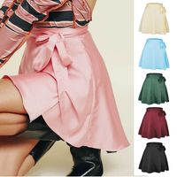 Summer Simple Style Round Dots Solid Color Polyester Above Knee Skirts main image 5