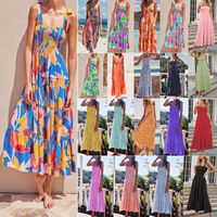 Women's A-line Skirt Fashion Collarless Printing Sleeveless Printing Maxi Long Dress Street main image 5